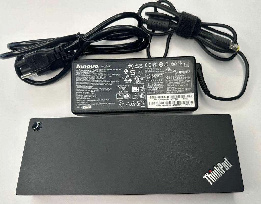 Lenovo ThinkPad Thunderbolt 3 Dock 40AC w/ 135W Adapter Tested Working