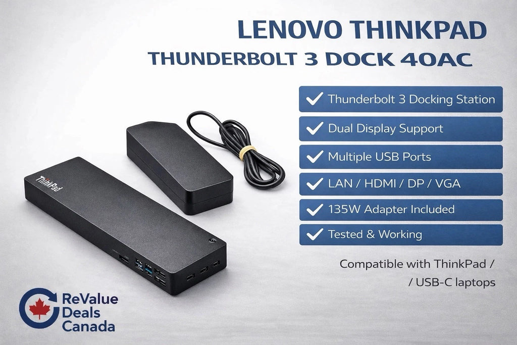 Lenovo ThinkPad Thunderbolt 3 Dock 40AC w/ 135W Adapter Tested Working