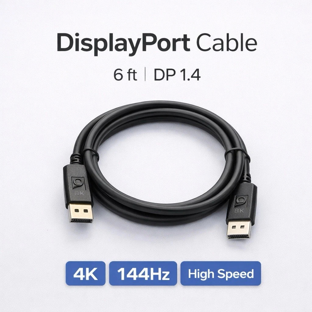 Lenovo OEM DisplayPort Cable 1.8M DP 1.4 4K 144Hz / 8K 60Hz Compatible