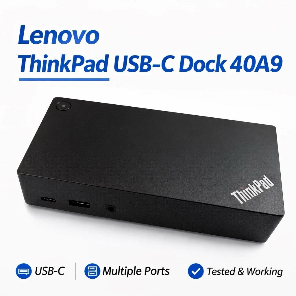 Lenovo ThinkPad USB-C Dock 40A9 DK1633 Docking Station NO Power Adapter