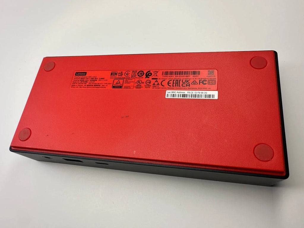 Lenovo ThinkPad Universal USB-C Dock 40AY w/ 90W AC Adapter LDA-KP
