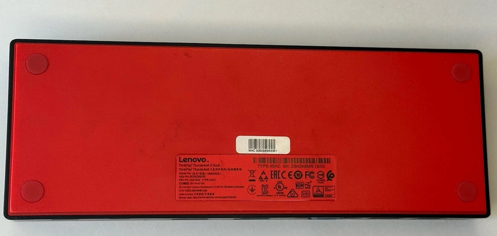 Lenovo ThinkPad Thunderbolt 3 Dock 40AC w/ 135W Adapter Tested Working