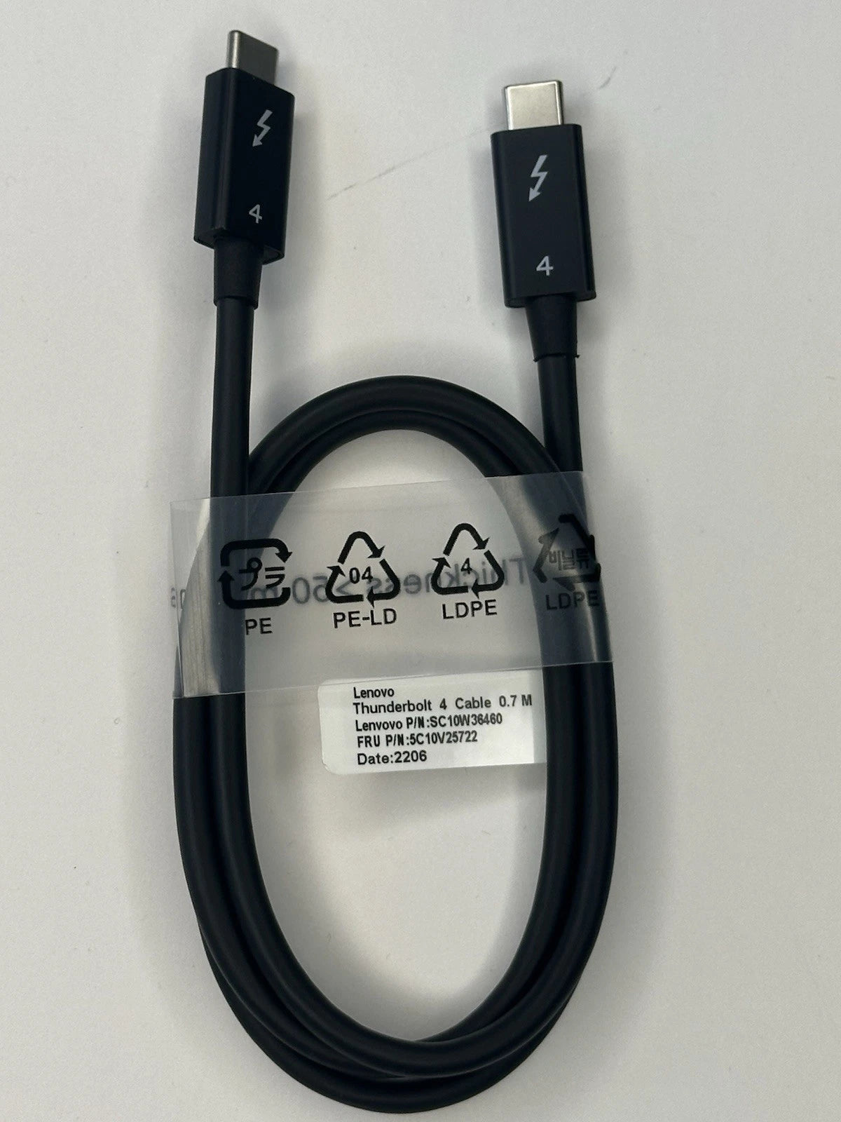 Lenovo Thunderbolt 4 Cable 0.7m USB-C 40Gbps SC10W36460 OEM