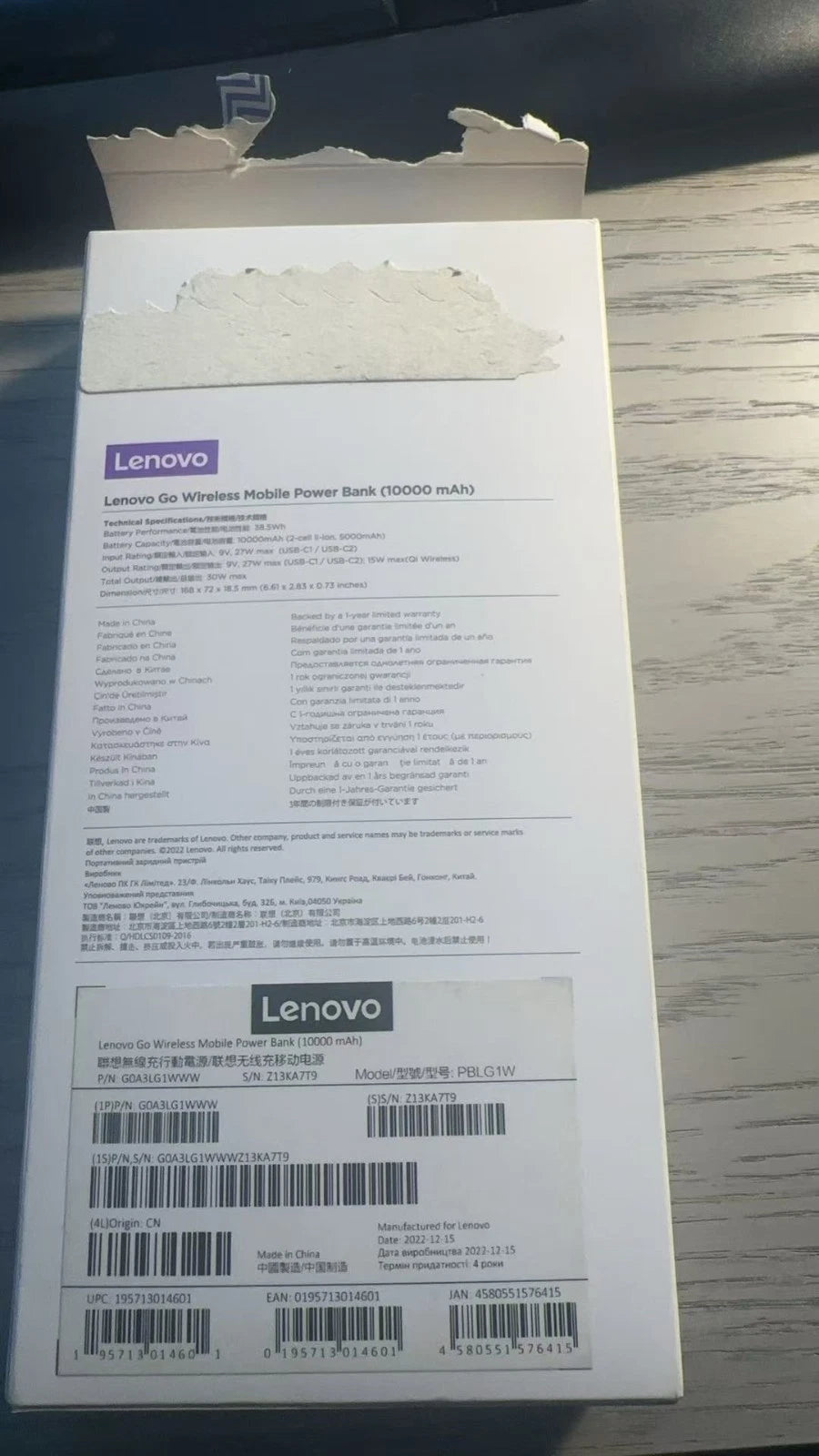 Lenovo Mobile Work Power Bank – For Office & Business Travel (Open Box)