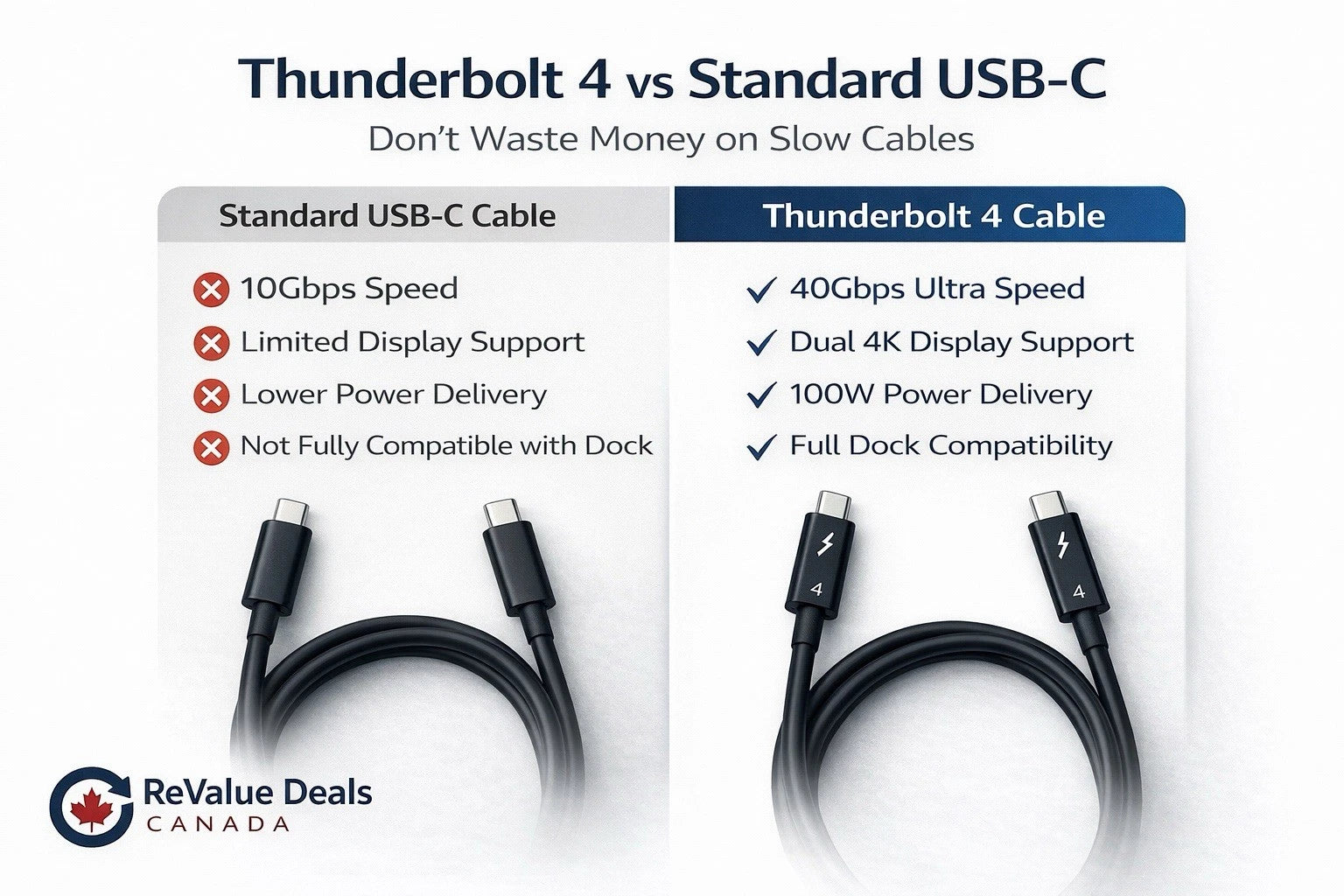 Lenovo Thunderbolt 4 Cable 0.7m USB-C 40Gbps SC10W36460 OEM