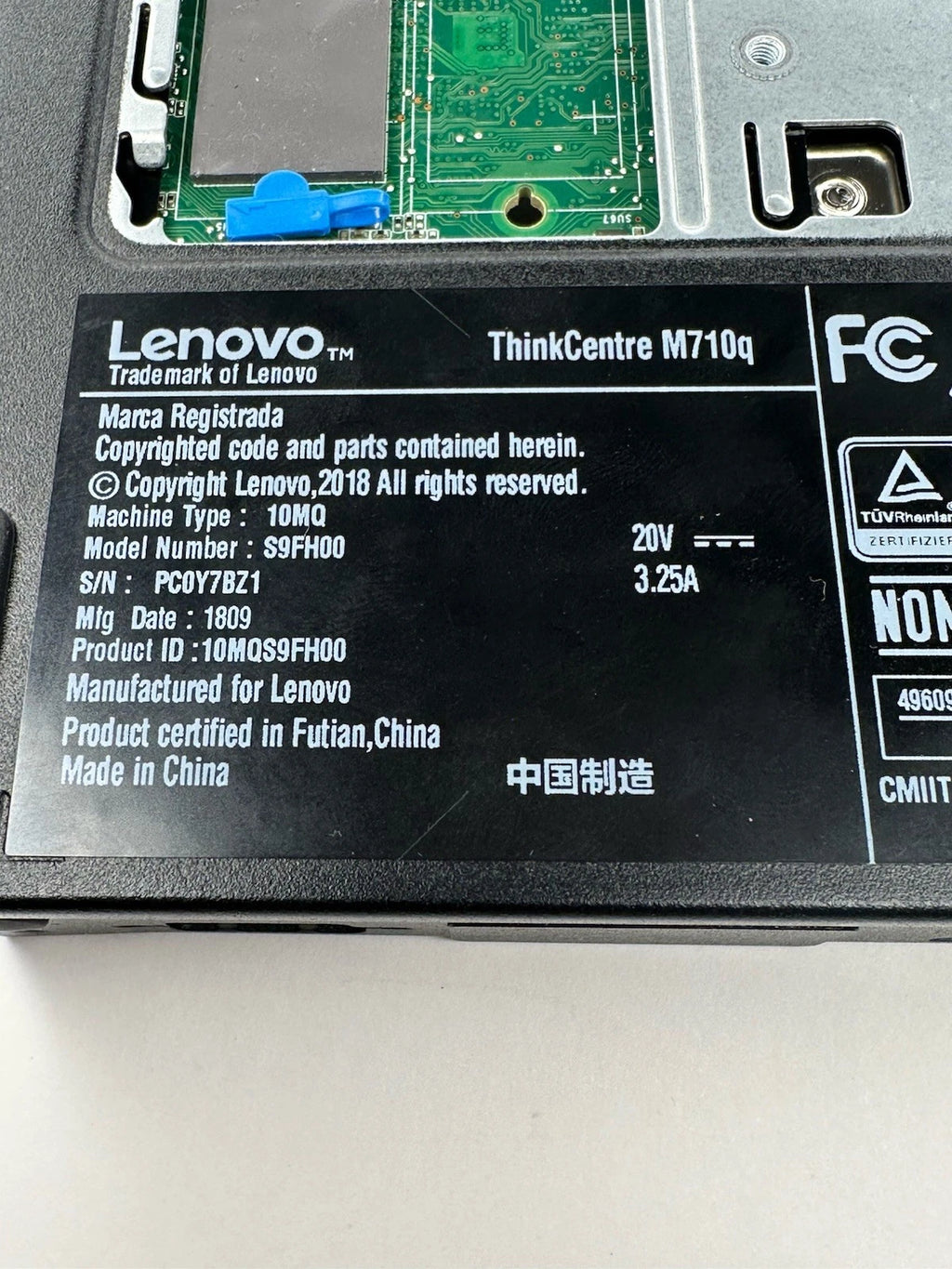 Share Lenovo ThinkCentre M710q Tiny PC i3-7100T WiFi BT 65W No RAM No SSD