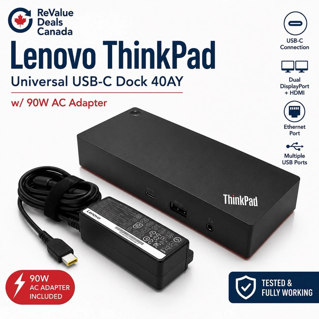 Lenovo ThinkPad Universal USB-C Dock 40AY w/ 90W AC Adapter LDA-KP