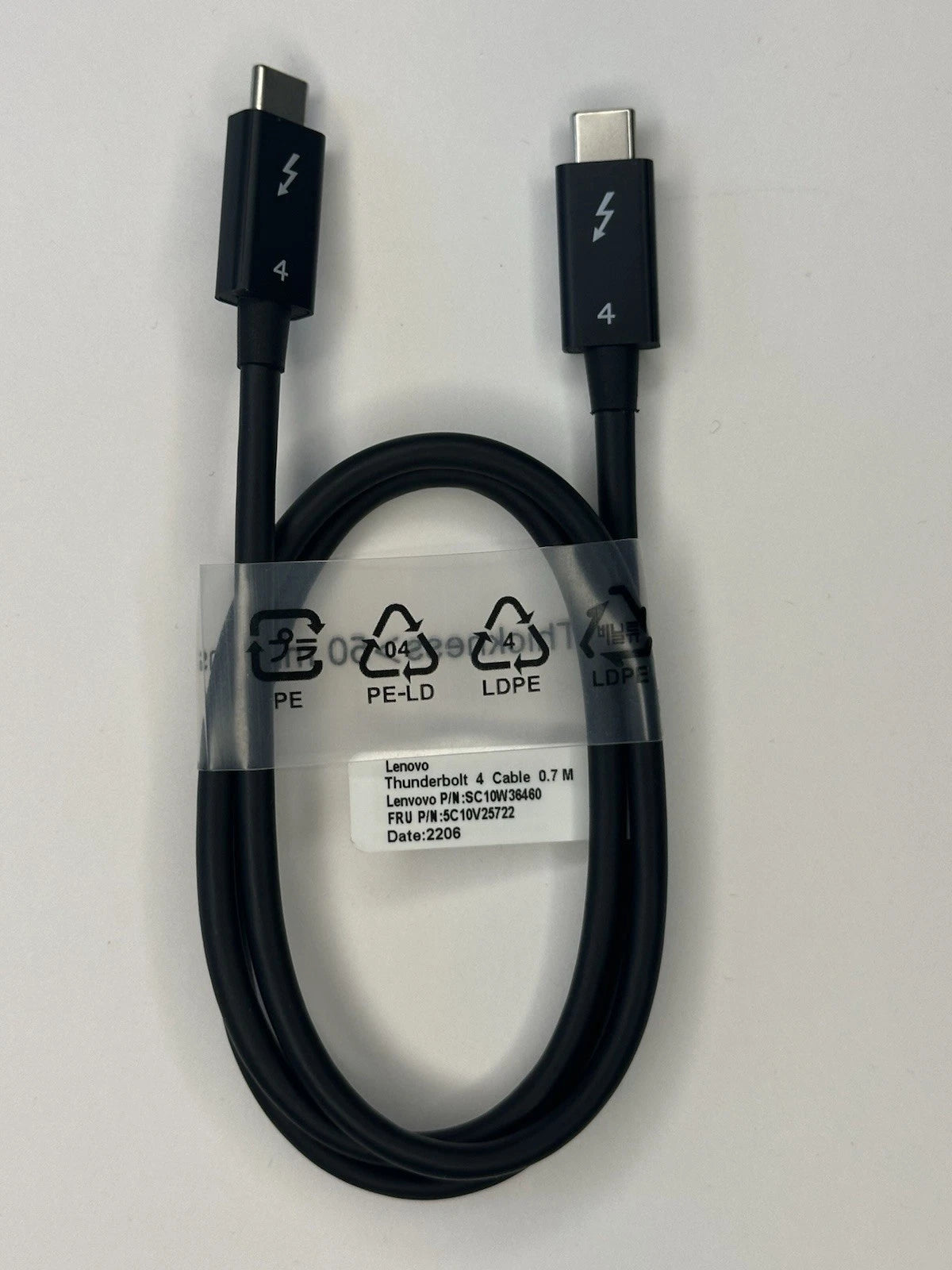 Lenovo Thunderbolt 4 Cable 0.7m USB-C 40Gbps SC10W36460 OEM